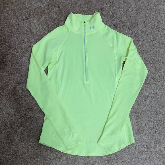 Under Armour Neon Yellow Cold Gear Long Sleeve - Picture 1 of 6